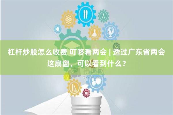 杠杆炒股怎么收费 叮咚看两会 | 透过广东省两会这扇窗，可以看到什么？